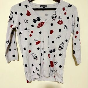 Leo & Ugo Paris Glam Graphic Sweater Women's Size Small